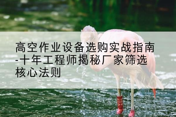 五河剪叉式升降机厂家-高空作业设备选购实战指南-十年工程师揭秘厂家筛选核心法则